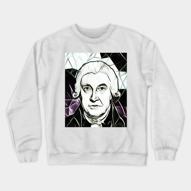 James Watt Black And White Portrait | James Watt Artwork 3 Crewneck Sweatshirt by JustLit